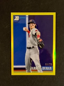 2021 Jarren Duran Bowman Heritage Gold Refractor Red Sox #210 Rookie RC 66/75 - Picture 1 of 2