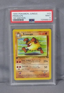 PRIMEAPE Pokemon 1999 Jungle 1ª Edición 43/64 PSA Grado 9 Como Nuevo - Imagen 1 de 3