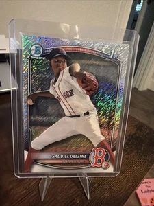 2025 Bowman Chrome #BCP-235 Sadbiel Delzine 1st Shimmer Refractor A0202 - Picture 1 of 2