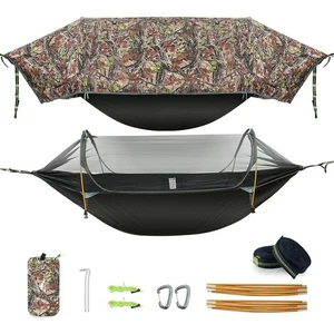 Tienda Hamaca Camping con Mosquitera y RainFly, 3 en 1 Impermeable Peso Ligero... - Imagen 1 de 6