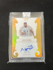 Sergio Aguero 2022 Fansmall Cosmos Argentina Legends On Card Auto Gold /10 - Picture 1 of 2