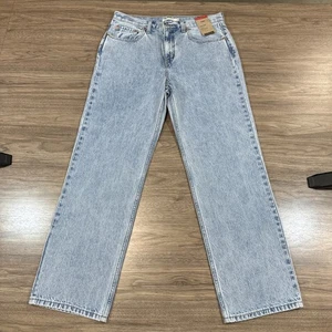 Levi’s Low Pro donna dritto taglia 30 (33x30) lavaggio chiaro vita media blu nuovo con etichette - Foto 1 di 16
