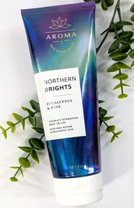 NEW!💜Bath &Body Northern Brights Body Cream 8oz Aromatherapy Eucalyptus & Pine - Picture 1 of 4