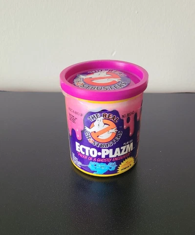 Vintage 1986 Kenner REAL Ghostbusters Ecto-Plazm Can w/ Slime (Undried) RARE Cover