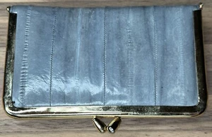 The Elegant EeL Genuine Eel Skin Rare Make Up Purse With Mirror Made In Korea - Picture 1 of 13