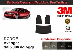pellicola oscurante vetri pre tagliata dodge avenger dal 2008 kit posteriore - Imagen 1 de 1