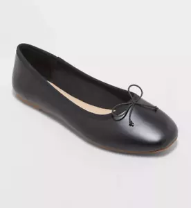 Mujer Jackie Manoletinas Planas con Memoria Espuma Plantilla - A New Day Negro 7 - Imagen 1 de 4