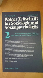 KZfSS. Kölner Zeitschrift für Soziologie und Sozialpsychologie, 49. Jg. 2/1997. - Bild 1 von 1