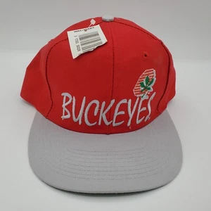 Vintage Ohio State Buckeyes Snapback Hat | 90s Script Green Underbrim NWT NOS - Picture 1 of 8
