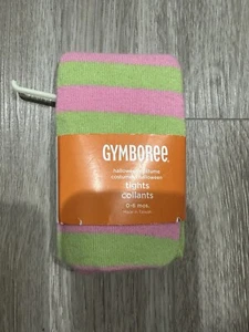 NWT Gymboree PINK & GREEN STRIPED TIGHTS 0-6 Mo BLOSSOM FAIRY Halloween Costume - Picture 1 of 2