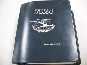 1981 Piloten "TWA Domestic Flight Ops Manual" 100er Flughafen Flugrouten usw. - Bild 1 von 8