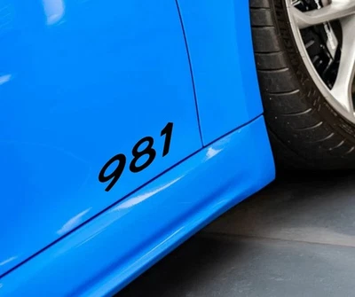 Juego de calcomanías gráficas personalizadas para puerta lateral Porsche Cayman 2015-2025 981 Foto 1 de 4