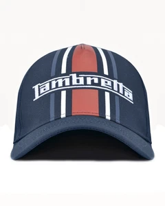 Lambretta Original Navy/Stripe Classic Logo Target Baseball Cap - Picture 1 of 4