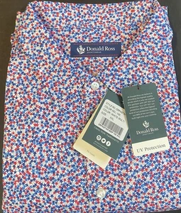 NEU MIT ETIKETT HERREN DONALD ROSS STAR POLO, GRÖSSE: MEDIUM FARBE: ROT/WEISS/BLAU $ 120 - Bild 1 von 3