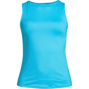 Lands' End Damen 4, 2-10 lang hochgeschlossen bescheiden Tankini Oberteil Bademode türkis - Bild 1 von 11