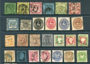 GERMAN STATES Old M&U Lot 45 Stamps - Imagen 1 de 2