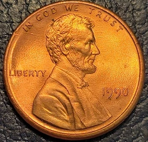 Pristine 1990 Lincoln Cent With Multiple Errors. Free Shipping. - Picture 1 of 5