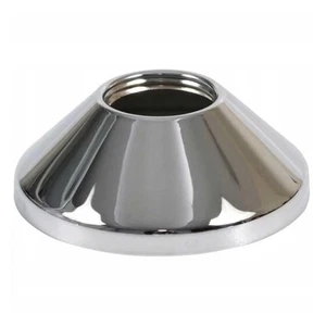 Chrome Plated Steel Pipe Cover Collar Cone 3/4" Valve Tap Rose 20/25mm Height - Picture 1 of 2