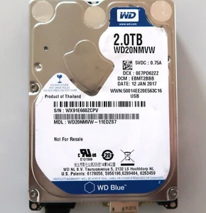 WD WD20NMVW-11EDZS7 (WX91) EBMT2BBB Thailand 2TB USB hard drive 12JAN2017 - Picture 1 of 1