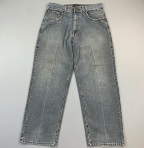 Vintage Royal Blue Jeans Mens 36x32 Baggy Wide Leg Hip Hop Skate Grunge Y2K - Picture 1 of 16