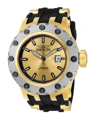 Nuevo reloj para hombre Invicta 20192 Subaqua automático esfera tono dorado correa de goma negra Foto 1 de 3