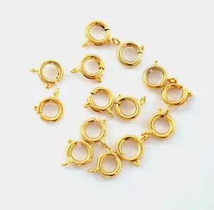 FIFTEEN 9mm GOLD PLATED SPRING RINGS CF37 - Picture 1 of 1