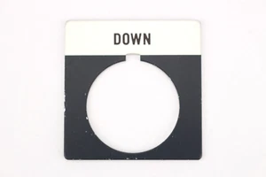 ALLEN BRADLEY DOWN 800T-X503 30mm Pulsador Leyenda Placa A-B Aluminio Metal - Imagen 1 de 7