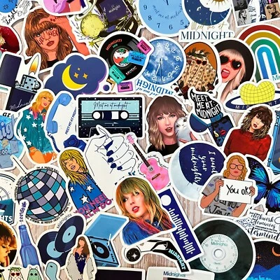 50 Taylor Swift Stickers, Midnights, Fun to add to planners water bottles laptop - Image 1 of 4
