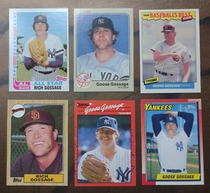 Rich Goose Gossage (6) Card Lot