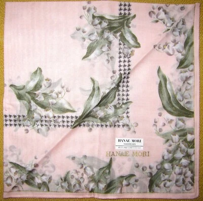 HANAE MORI *розовый * Лилия долины носовой платок 44 см /INOTUME * 33 - Изображение 1 из 4