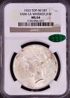 1923-P Top-50 Peace Silver Dollar VAM-1A Whisker Jaw NGC MS64 CAC - Flashy PQ!