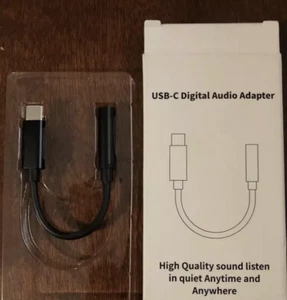 USB-C Digital Audio Adapter (3,5mm Klinke) schwarz - Bild 1 von 3
