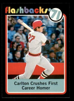 2020 Topps Heritage Baseball Flashbacks '71 #BF-9 Carlton Crushes First Homer - Image 1 of 2