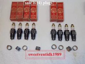( 4 ) .. ‘NOS’ Champion X Spark Plugs .. (Made in USA) .. Circa 1940’s - Picture 1 of 22
