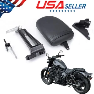 Passenger Seat & Footpegs w/ Bracket Fit For Honda Rebel CMX1100 2021-2022 2023 - Foto 1 di 18