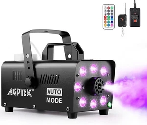 AGPTEK Smoke Machine Fog Machine with 13 Colorful LED Lights Effect 500W and ... - Picture 1 of 5