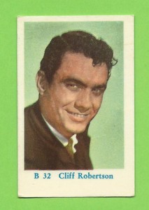 1960 Dutch Gum Card B #32 Cliff Robertson