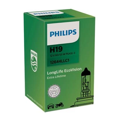 Philips LongLife EcoVision H19 Halogen 60/55W 12V Autolampen Glühlampen - Bild 1 von 2