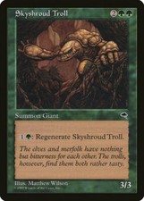 Magic MTG Tradingcard Tempest 1997 Skyshroud Troll