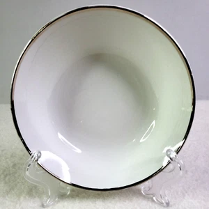 Vintage Salem Silber Eleganz Müsli/Suppenschüssel weiß mit Platinborte England - Bild 1 von 8