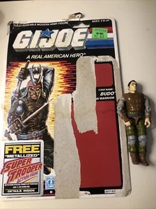 1988 Vintage G.I. GI Joe Lot ARAH Budo v1 3.75 Samurai Figure With Backer - Picture 1 of 4