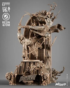 Art by "Udo" 3D Printed Fan Art - Daredevil and Electra Diorama Figures - Picture 1 of 12