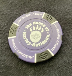 Anchorage, Alaska House Of Harley Davidson Poker Chip / Purple & Black - Picture 1 of 3