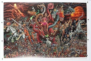 Poster vintage del giorno del giudizio (Quattro cavalieri dell'Apocalisse) 22"" X 32"" NOS (b289) - Foto 1 di 3
