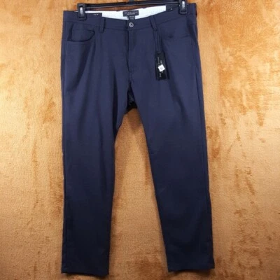 BLOOMINGDALES Pants Mens 36x32 Navy Tailored Fit Modern Trouser - Image 1 of 4