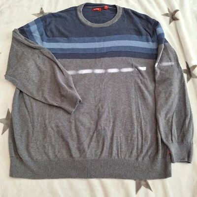 IZOD Sweater Mens 2XLT Tall Blue Gray 100% Cotton Knit Crew Pullover Casual - Image 1 of 4