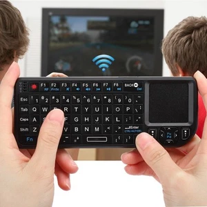 Mini Wireless Keyboard Usb Black Multi Function Ultra Thin Backlit 100Rf BUU - Photo 1/12