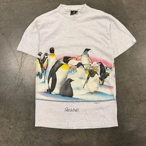 Vintage 90s Sea World Habitat Wrap Around T Shirt Size M - Picture 1 of 8