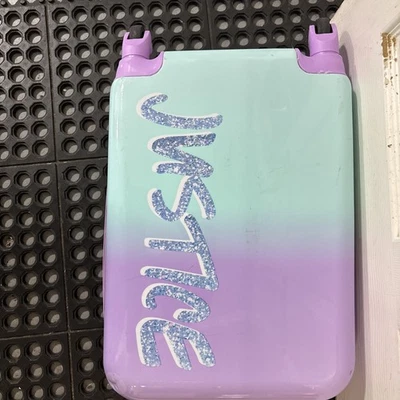 Justice Girl's 22" Hard Shell Carry-On Luggage in a Pastel Print -  Used - Image 1 of 4