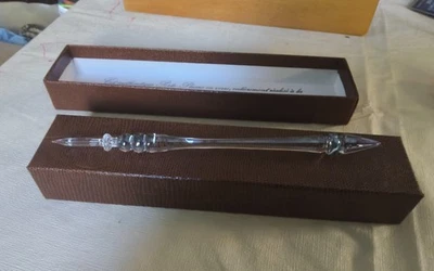 Pluma de inmersión de vidrio hecha a mano pluma de caligrafía de cristal  Foto 1 de 4